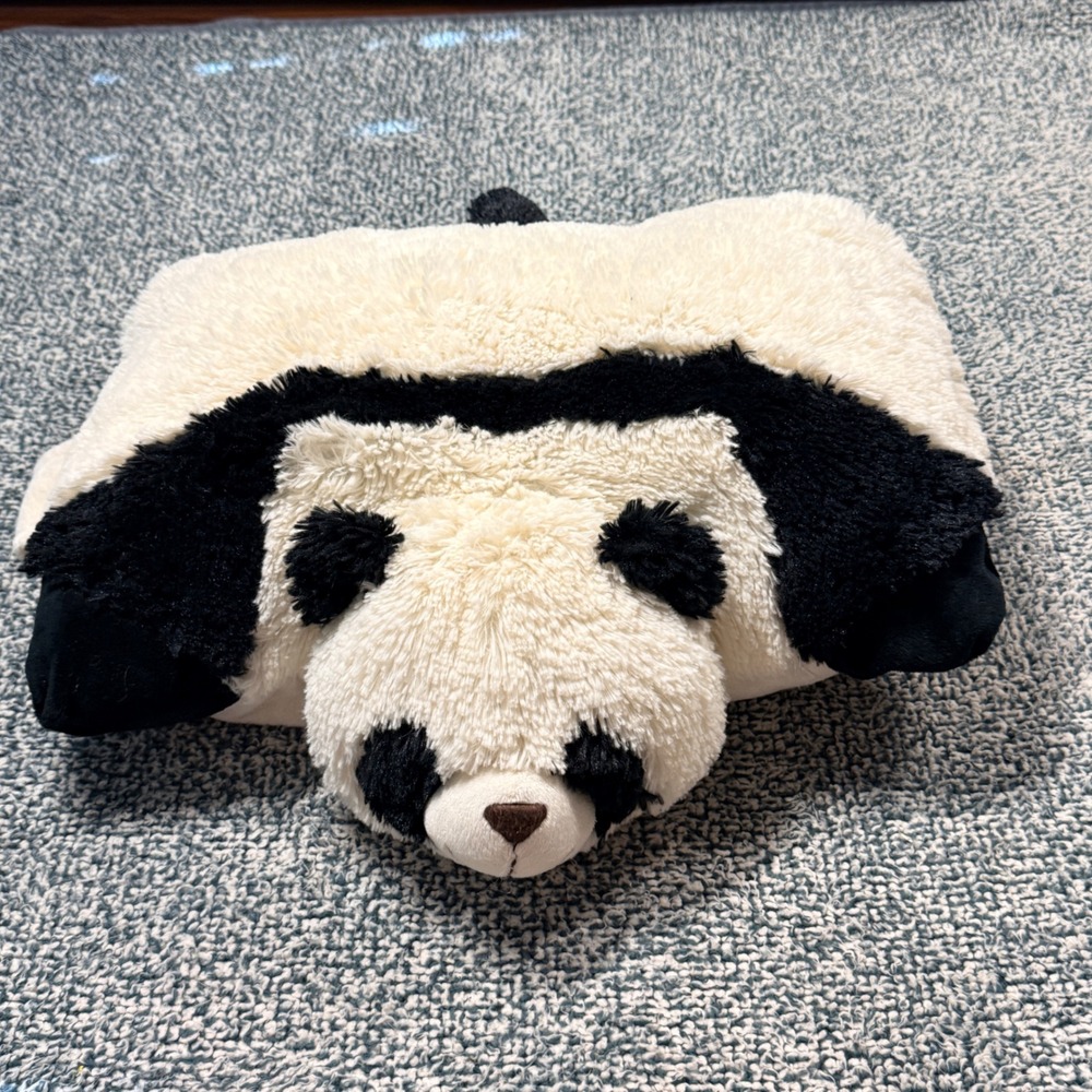 Pillow Pets Panda Plush Stuffed Animal Large 18 inch Black White Bear